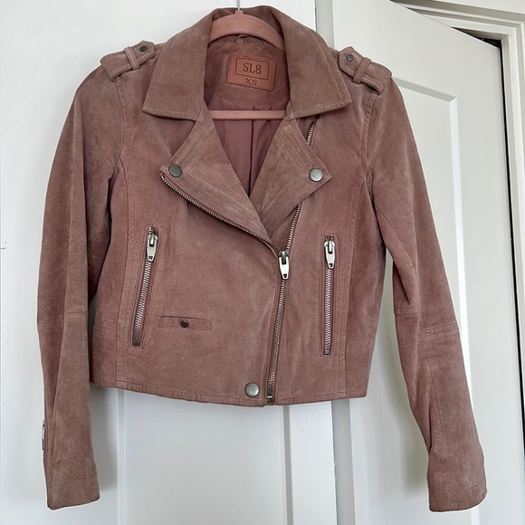 SL8 Blanknyc Suede Leather Moto Jacket - Picture 2 of 4